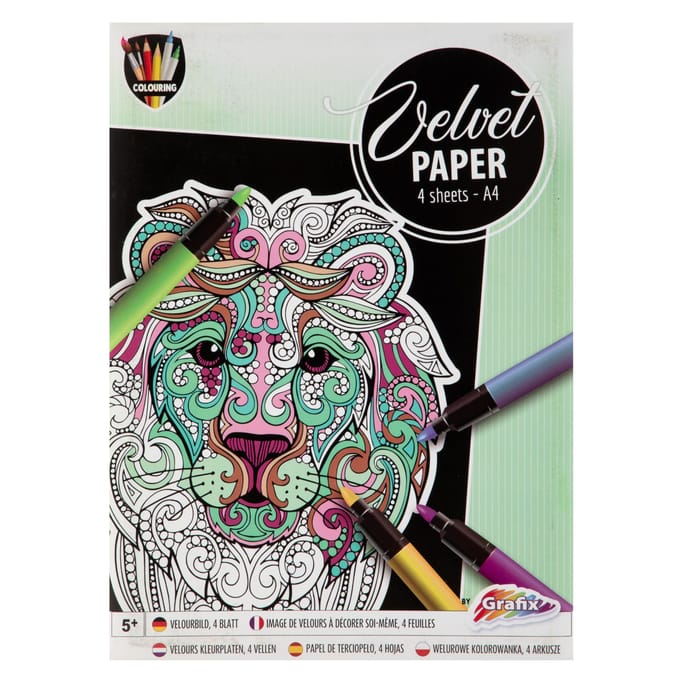 Schilderen op velvet 4 sheets 4 assorti