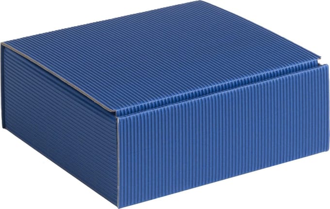 Geschenkdoos ribbelkarton 15x14x5,5cm BLAUW (100 stuks)