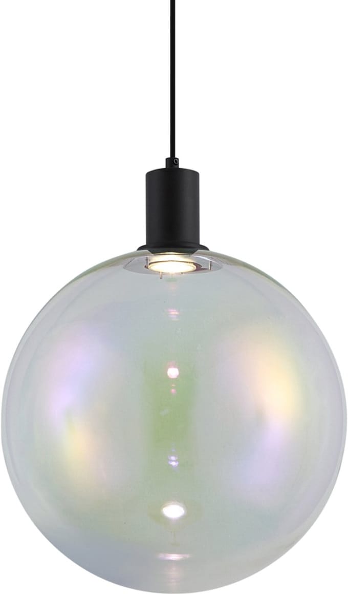 QAZQA mallon - Design Hanglamp - 1 lichts - Ø 35 cm - Zwart - Woonkamer