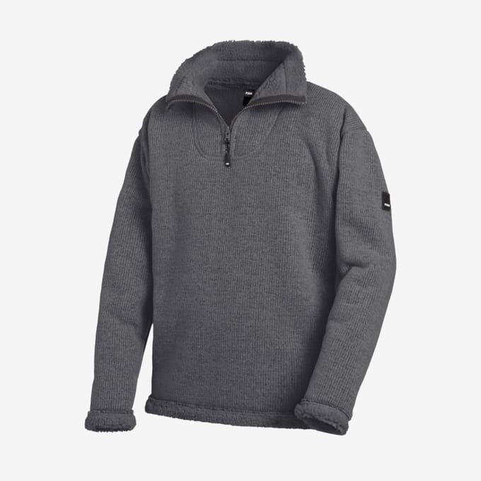 FHB ROBERT Imitatiebont-Trui 33344 - Antraciet - XL