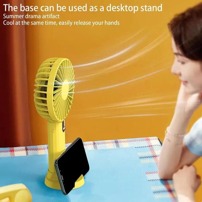 Draagbare Mini Ventilator 3 Snelheden Oplaadbare Handheld Bureau Koelventilator Elektrische Ventilator Perfecte Reis Camping Draagbare Ventilator Voor kamperen