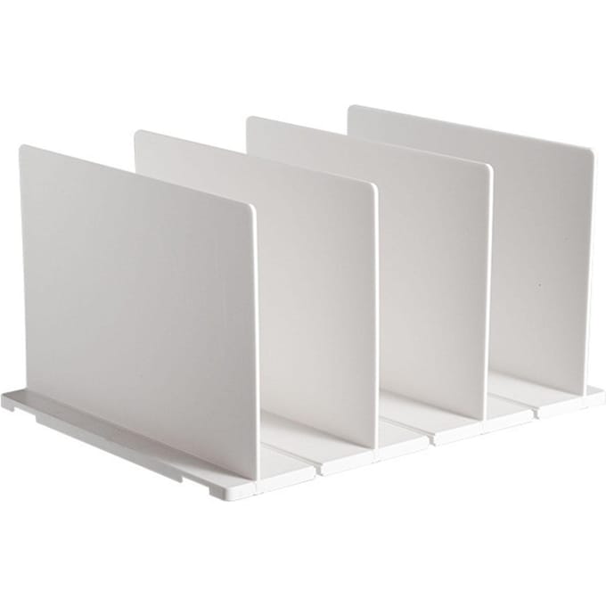 Plankverdeler Wit Stevig Plastic Eenvoudige Montage Verstelbare Verticale Handtas Scheider voor Thuis white