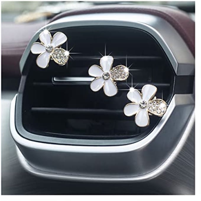 Set van 6 Daisy Auto Luchtverfrisser Clips - Ventilatie Decoratie en Interieur Accessoires