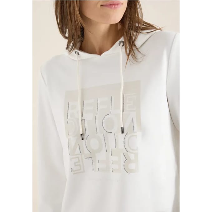 Hoodie shirt met folieprint