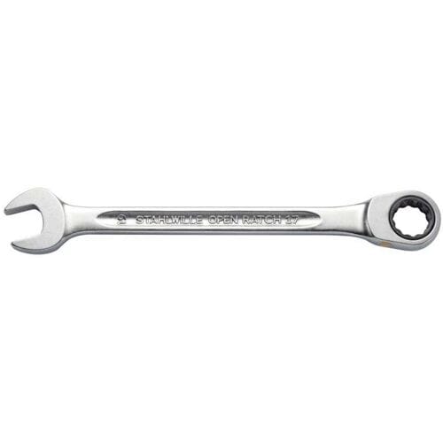 Stahlwille 40171111 17F 11 FLACH Steek-ringratelsleutel Sleutelbreedte (metrisch) 8 - 19 mm
