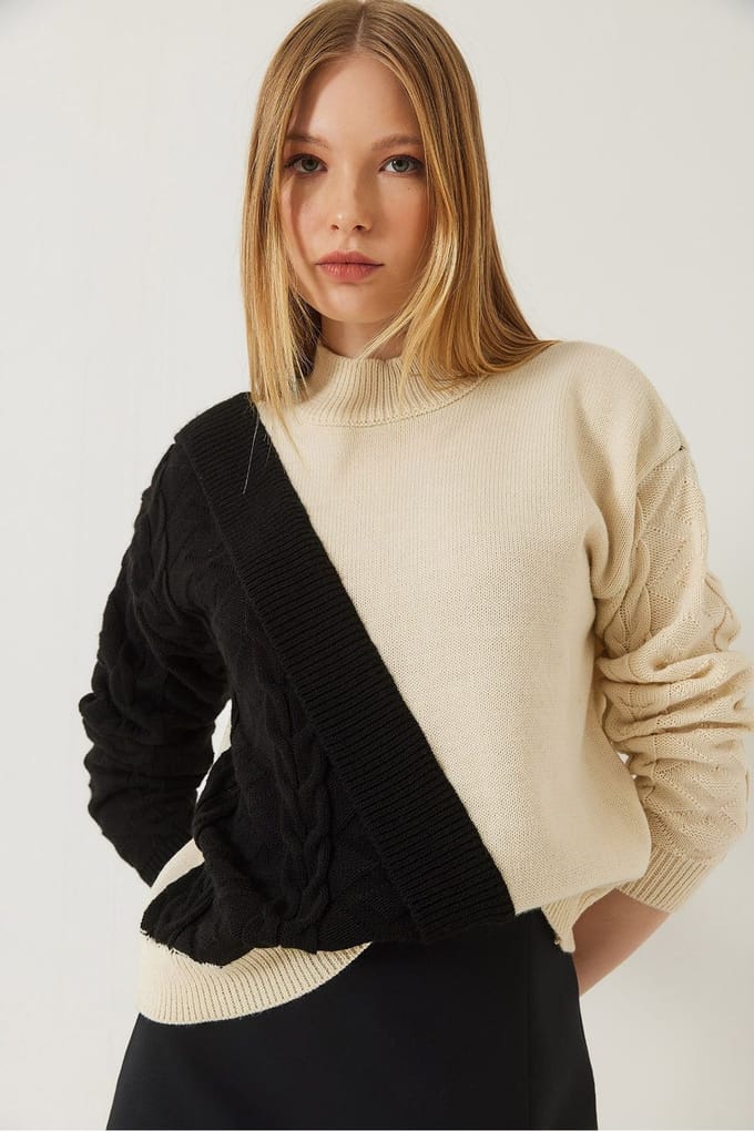 Patroon Half Col Ribbelsweater