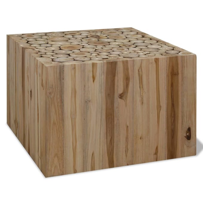 vidaXL - Salontafel - 50x50x35 - cm - echt - teakhout