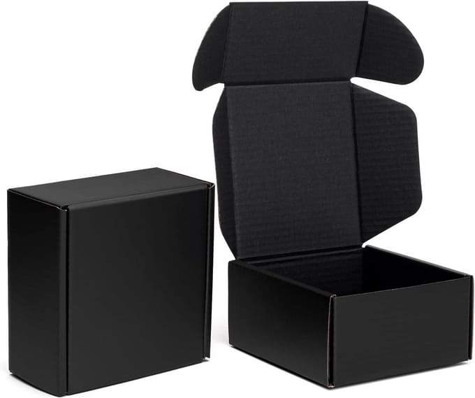 Zwarte golfkartonnen verzenddozen 4x4x2 inch voor kleine bedrijven