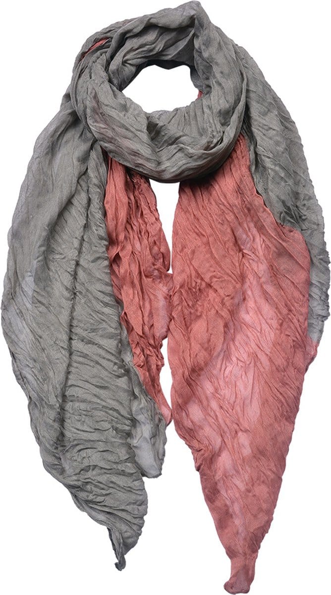 Juleeze Sjaal Dames Effen 90x180 cm Roze Grijs Synthetisch