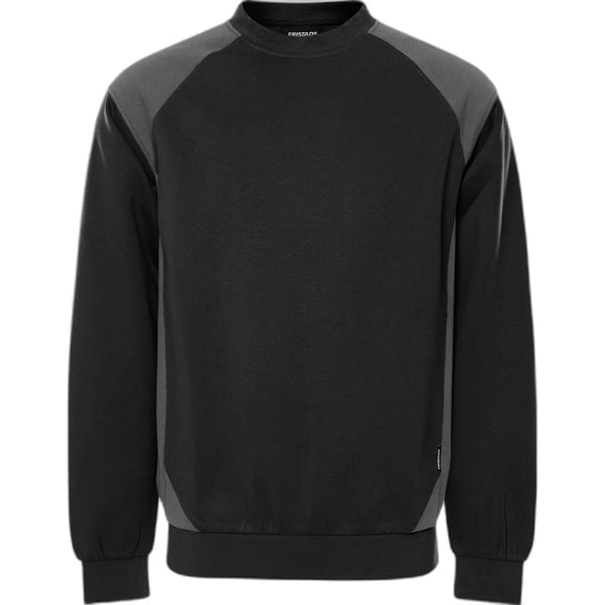 Fristads Sweater 7148 GSM - Zwart/Grijs - S