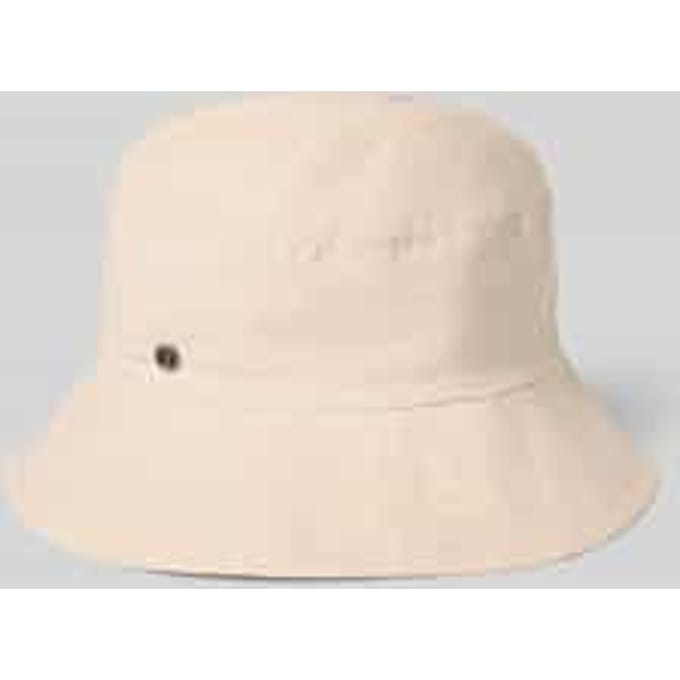 Bucket hat met labeldetail