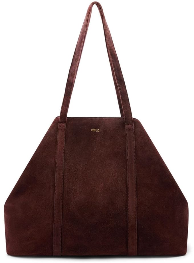 Manfield - Bordeaux suède shopper