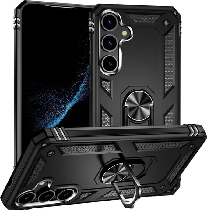 Cityhoesje - Kickstand – Ring BackCover Geschikt voor Samsung S24 Plus-S25 Plus