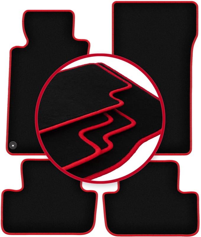 CARLUX-RED automatten voor: Mercedes CLK W209 coupé (1997-2009)
