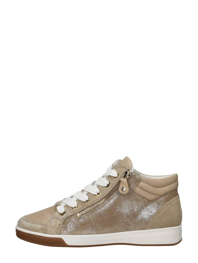 Ara Rom ST High Soft Veterschoenen Hoog - Beige - Maat 35.5