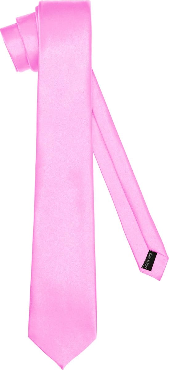Ladeheid Smal Stropdas - Stropdassen voor heren - Lengte: 150 cm, Breedte: 7 cm - Roze - LA-EA-TMS-7