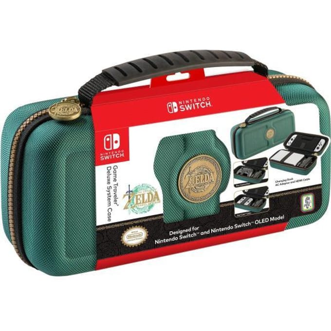 RDS Industries Switch OLED Official Traveler System Case Zelda Groen