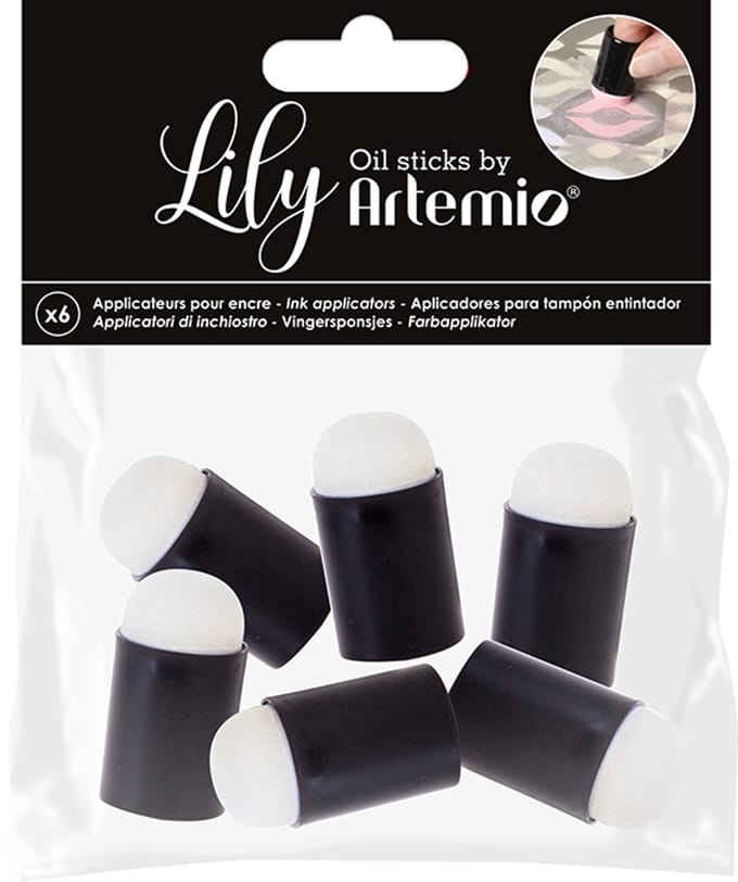 6 vingersponsjes voor inkt - Artemio