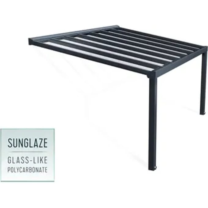 Palram | Canopia - Aanleunende Pergola Stockholm - Grijs - 340x515cm