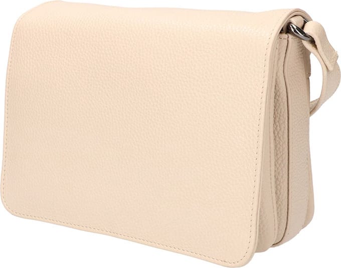 Leather Design Schoudertas met Overslag Revival Vintage Beige