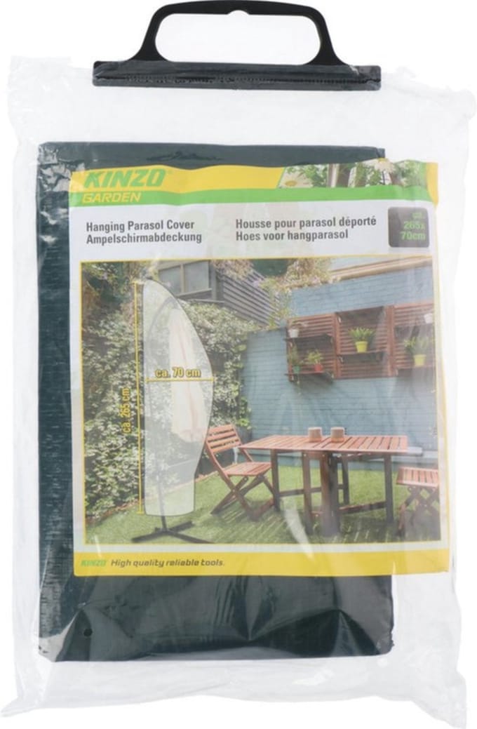Nature hangparasol beschermhoes - 70x265cm - Zwart
