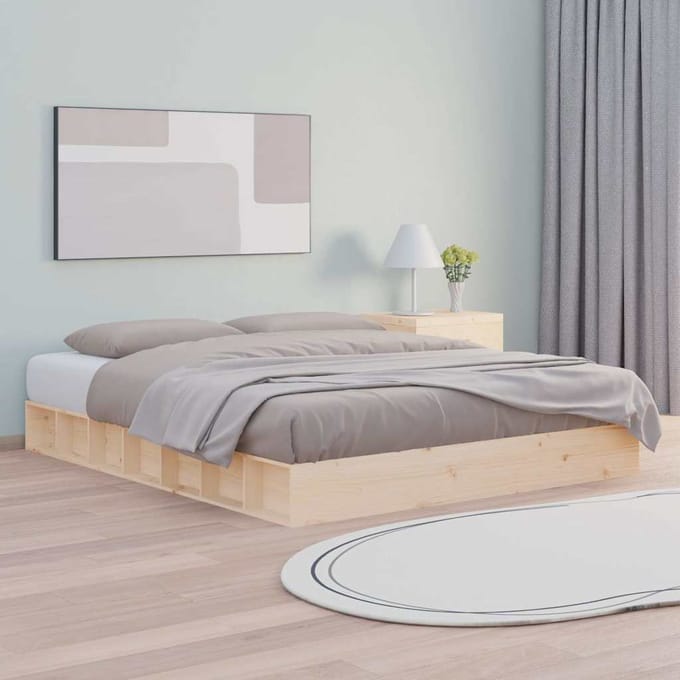 vidaXL - Bedframe - massief - hout - 180x200 - cm