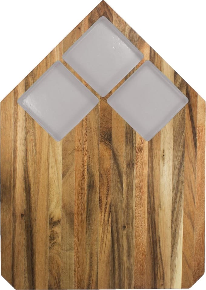Snijplank Pau - Acaciahout - Beton Grijs - TAK Design