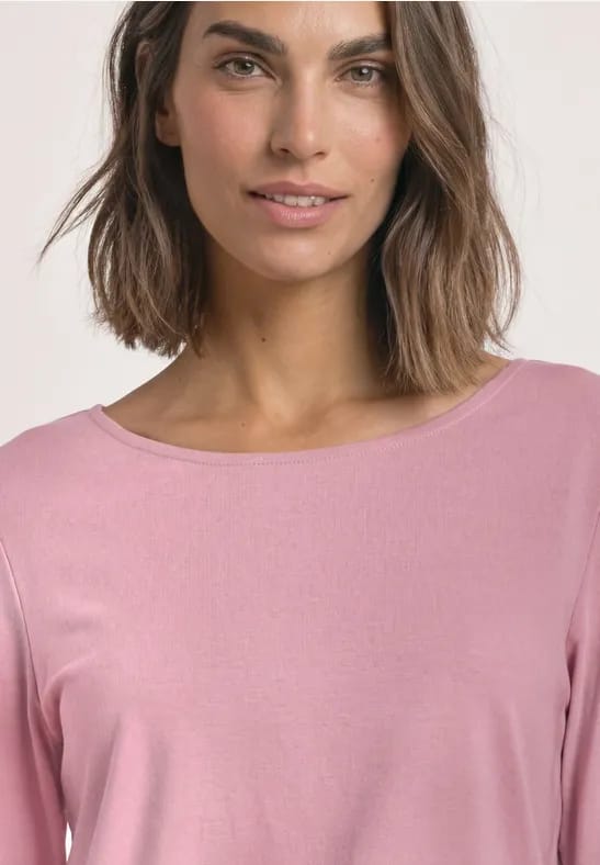 Shirt met 3/4-mouwen en een boothals