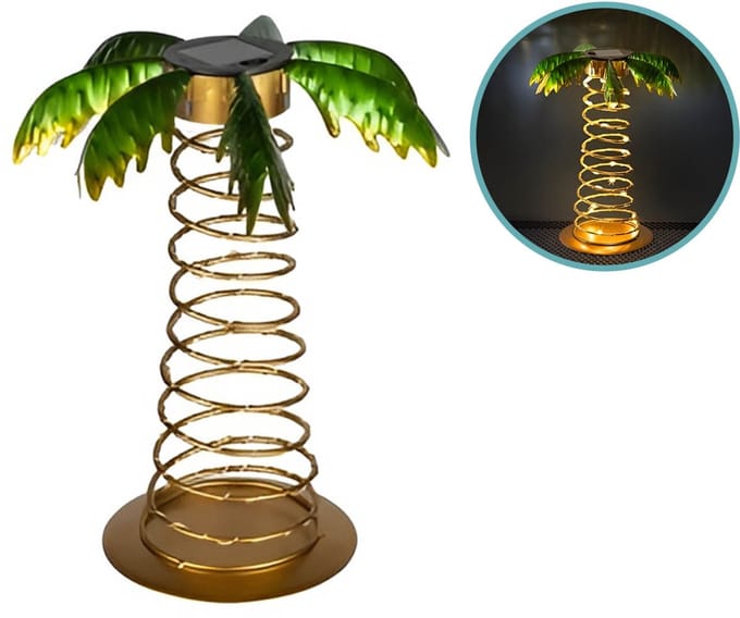 Hi LED Zonnepalm - 20 Warmwitte LED’s - 26 x 26 x 31 cm