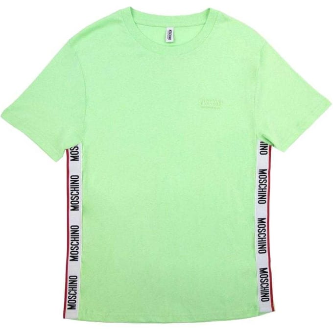 Moschino Heren Logo Taped T-Shirt (Groen)