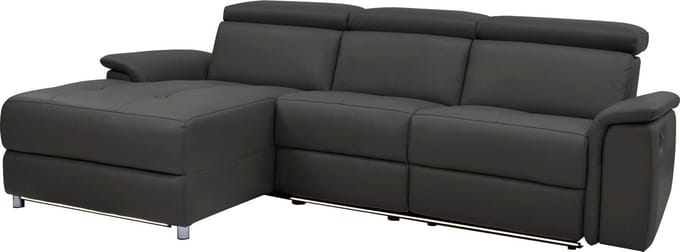 Pareli-Bank - 3-zits Links - Elektrisch - Bruin PU