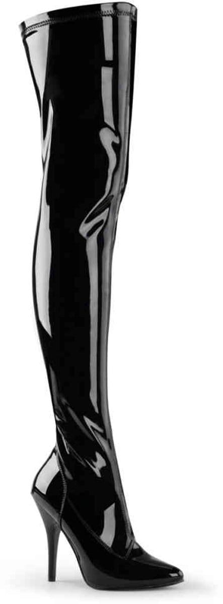 EU 38 = US 8 | SEDUCE-3000 | 5 Plain Stretch Thigh Boot