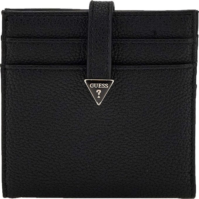 GUESS Kaarthoes Laurel SLG Tab Card Case Black Zwart