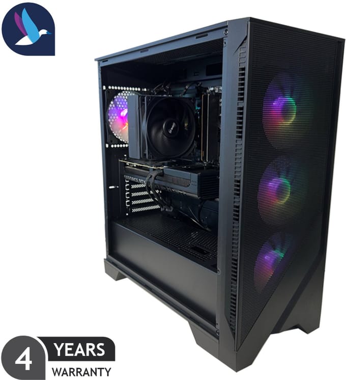 MSI Forge Airflow Gaming PC - AMD Ryzen 5 5500 - NVIDIA RTX 5060 - 32 GB RAM - 1 TB SSD - WiFi