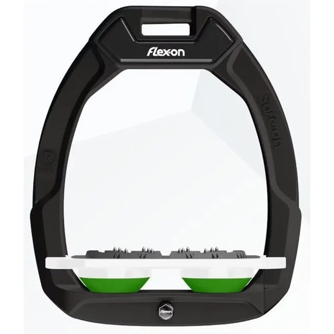 Zwarte/Witte/Groene Ultra Grip Veiligheidsstijgbeugels Flex-On Safe-On