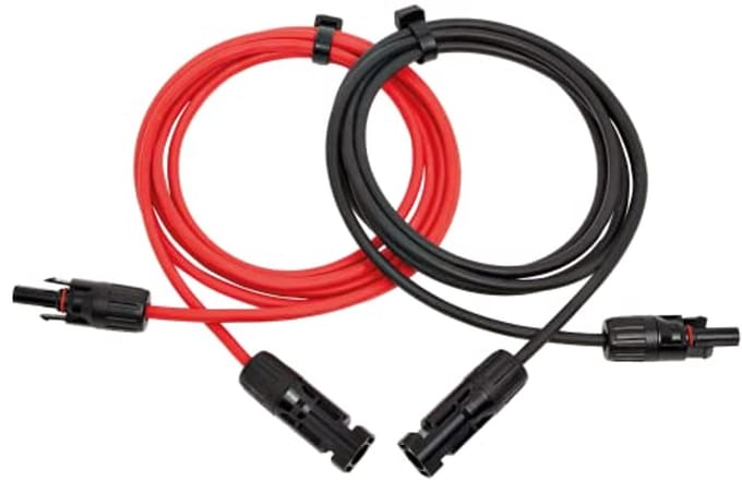 Zonne-energie verlengkabel 2 x 2 m 4 mm² of 6 mm²