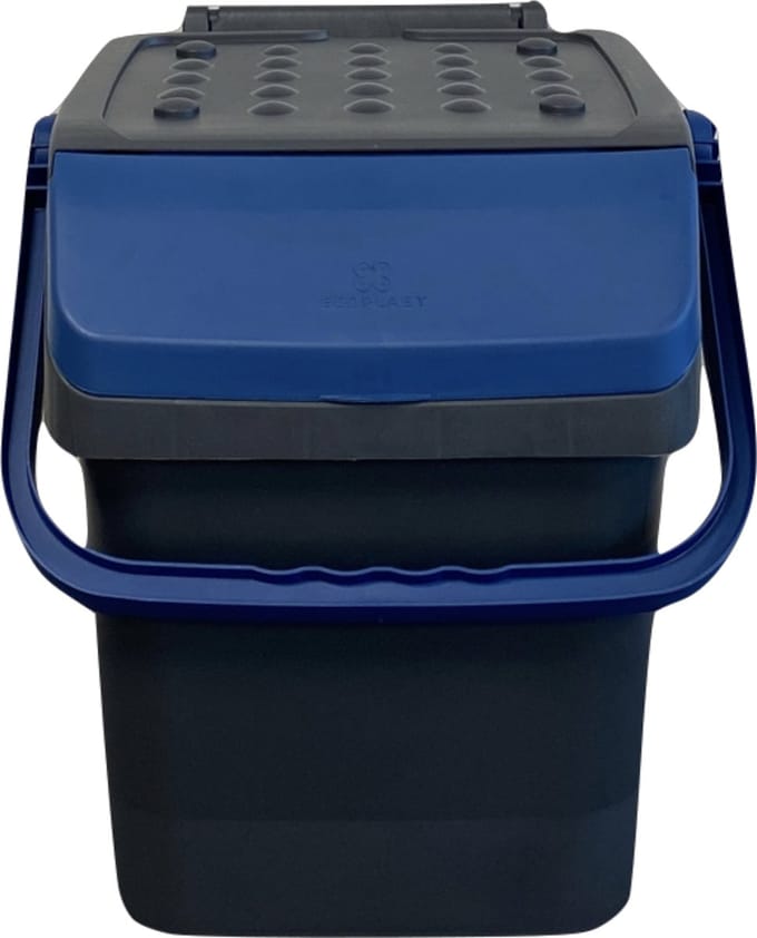 Mari afvalbak 28 liter - afvalemmer - blauw - afvalscheiden papier - PMD - sorteer afvalbak - sorteer bak