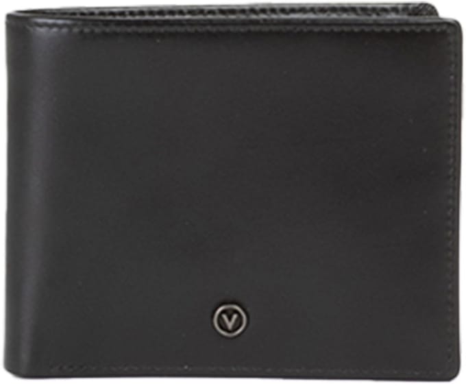 VALENTINO Leren kaarthoes Courage Card Case Nero zwart