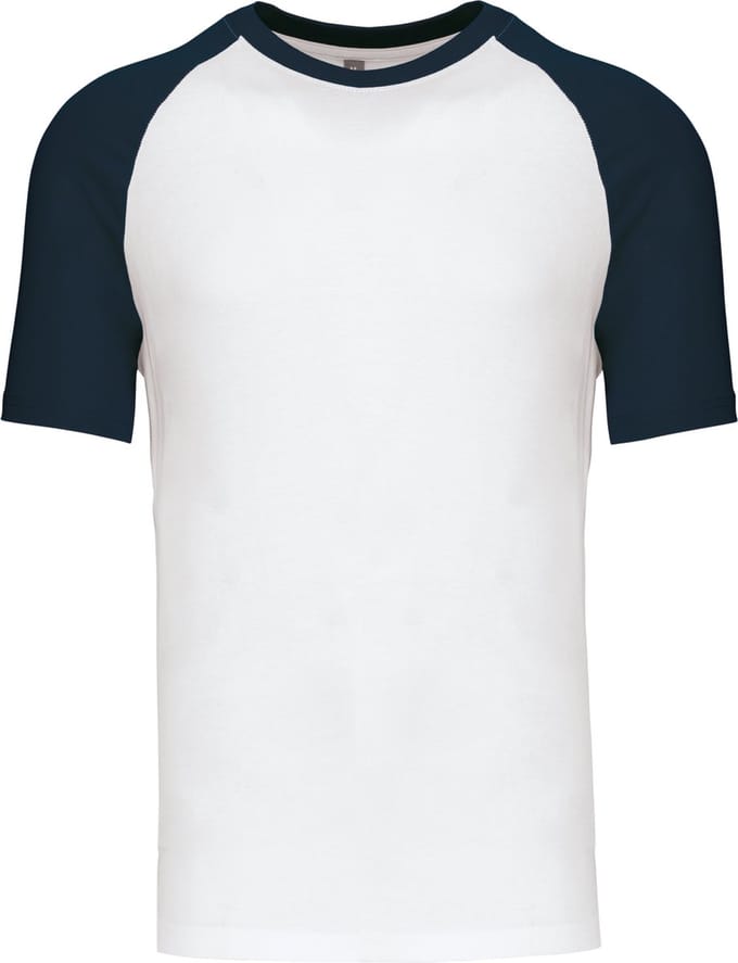 Kariban Baseball - Tweekleurig t-shirt K330 - White / Navy - M