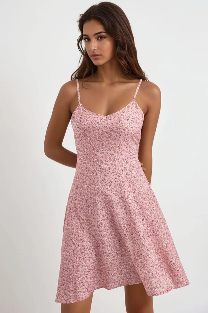 Bloemenpatroon Mini Jurk
