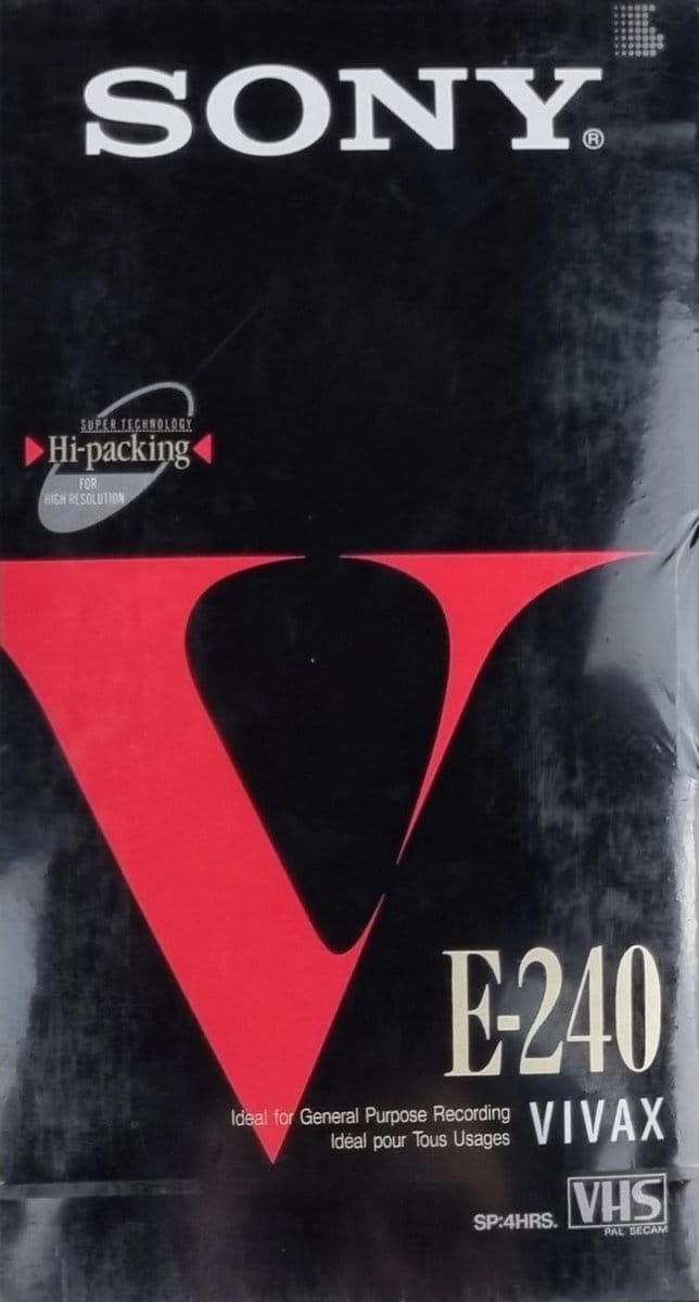 Sony E-240 High Resolution VIVAX VHS Cassette