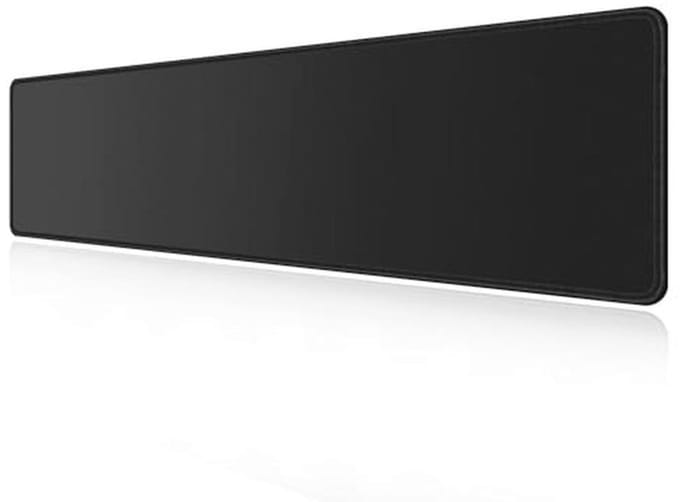 XXL zwarte gaming muismat bureauonderlegger | 1200 x 300 mm