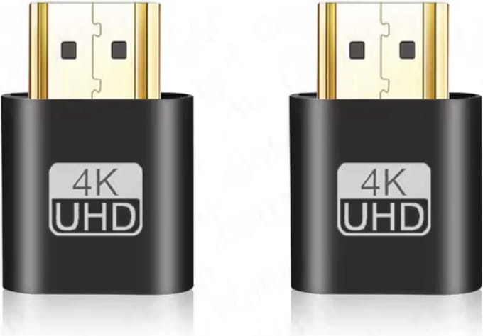 CHPN - HDMI Display-port plug - HDMI emulator - Dummy Plug - Display Emulator - 2 stuks - Universeel - Zwart