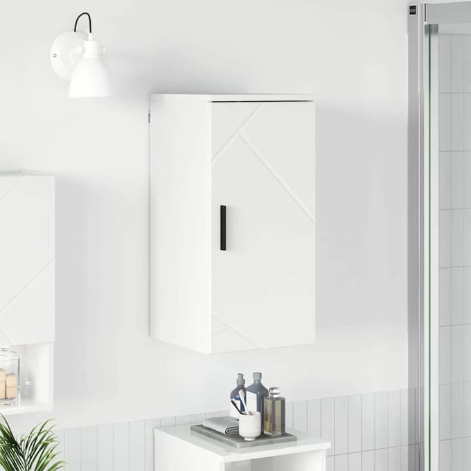 vidaXL - Badkamerkast - Hoogglans - wit - 30 - x - 31,5 - x - 61 - cm