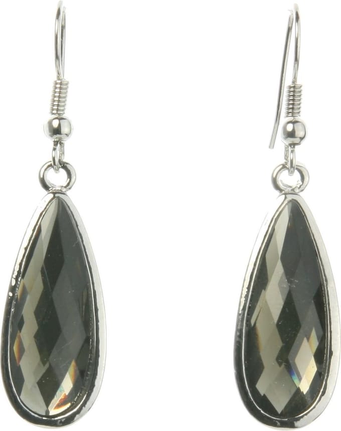 Behave - Oorhanger druppelvorm - rookkleur elegant - avondstijl
