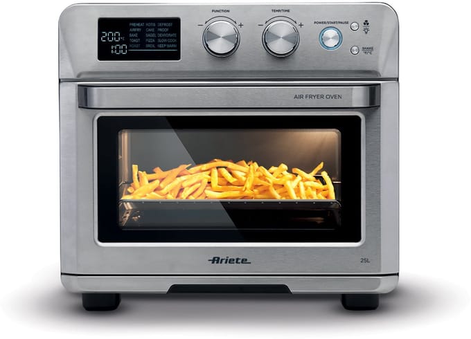Ariete 4629/11 - Airfryer oven - 25 liter - 1700 Watt - LED-display - 15 programma's - tot max. 230 °C - Zilver
