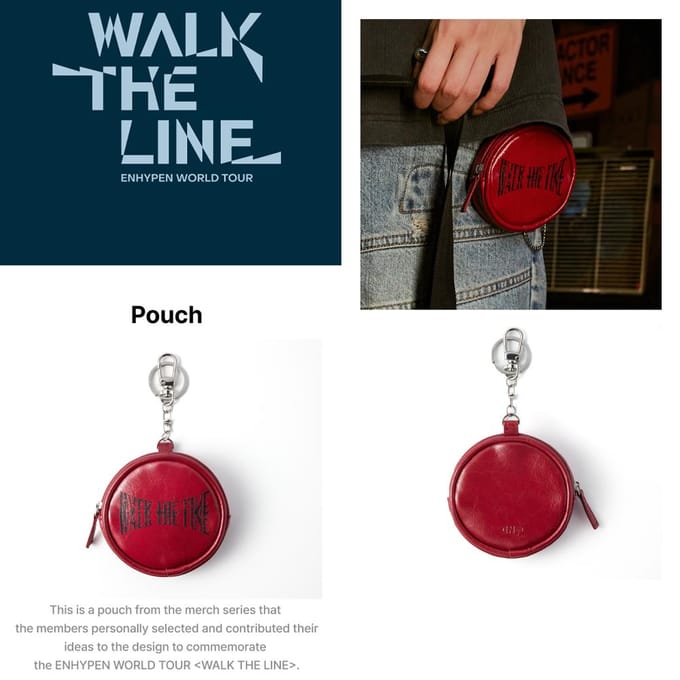 ENHYPEN - [WERELDTOUR ‘WALK THE LINE’ ] OFFICIËLE MD Pouch red