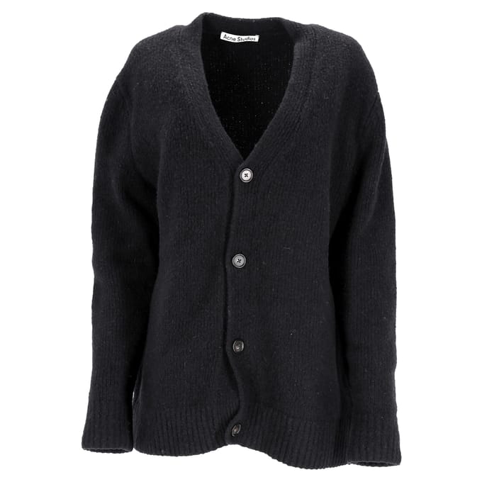 Acne Studios V-hals vest met knoopjes in zwarte wol