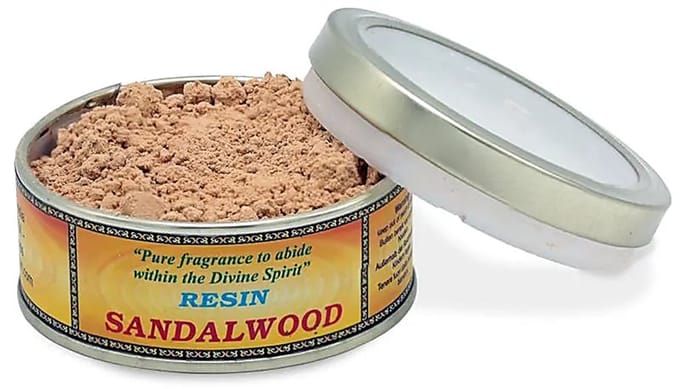 Sandelhout wierookpoeder - sandalwood - 1 blikje 30 gram