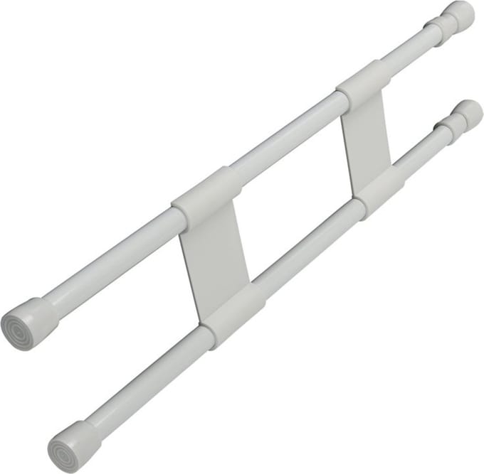 ProPlus Uitschuifbare vastzetstang - dubbel - 41-71 cm - wit